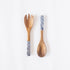Wooden Salad Utensils - Pewter Shells by Kim Hovell Art