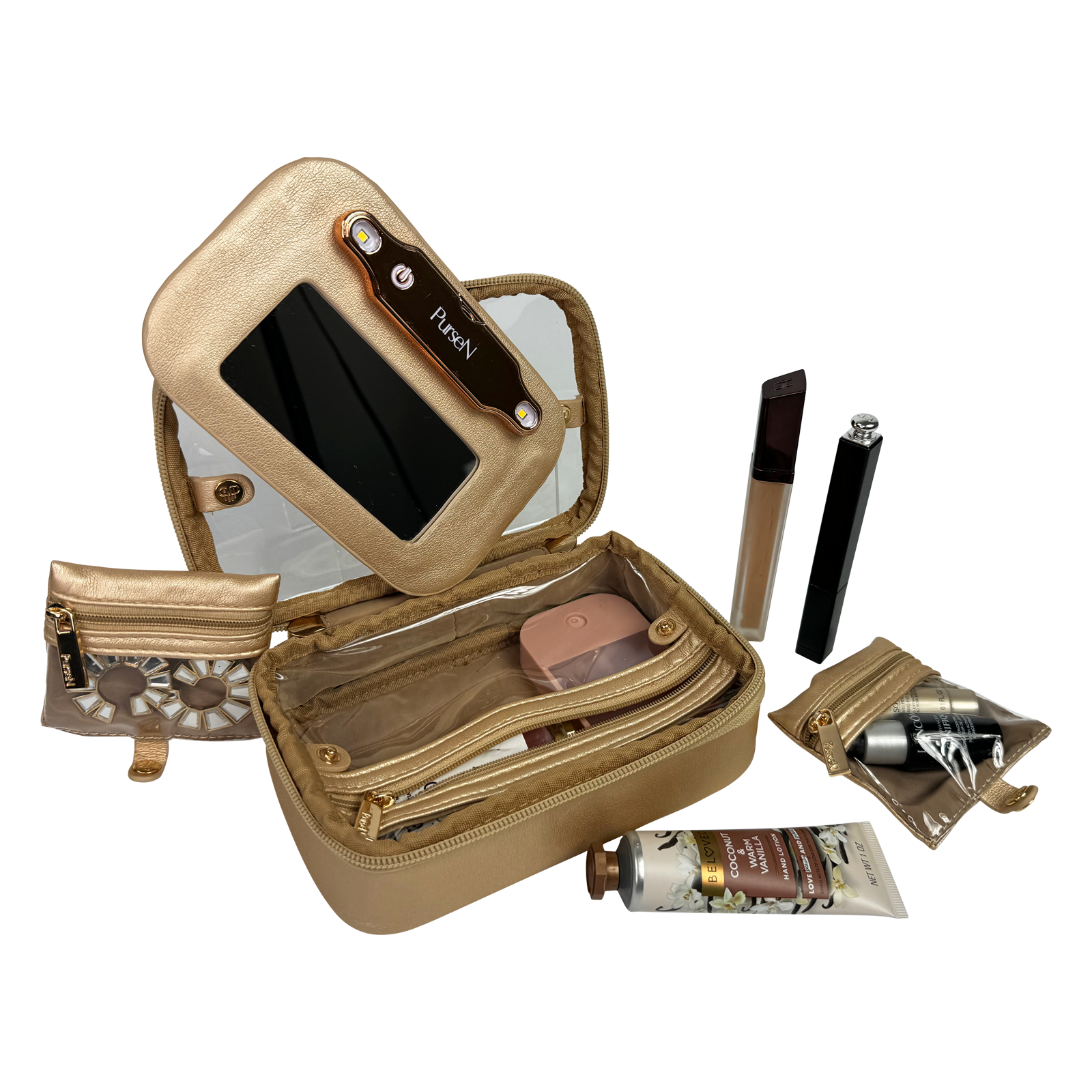 LITTMINI • Lighted Mirror Case • Gold