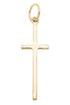 Skinny Cross Charm in Shiny Gold