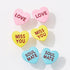 A Set of Three Loving Phrase Post Earrings
