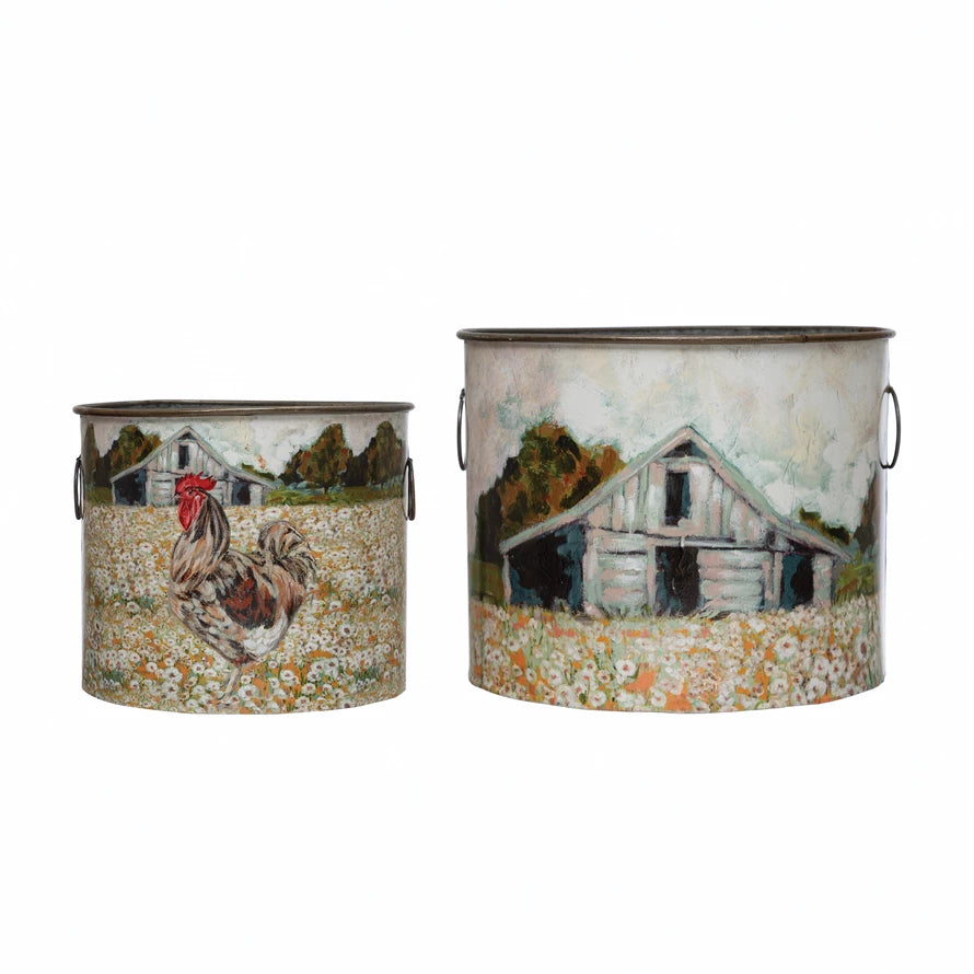 Metal Bucket with Handles - A. Dodson's