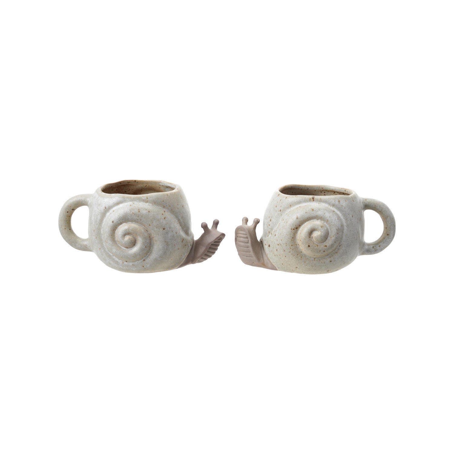 12 oz. Stoneware Snail Shaped Mug, 2 Styles (Each Will Vary)