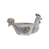 Stoneware Chicken Shaped Sponge Holder/Soap Dish
