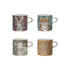 16 oz. Stoneware Mug with Pattern and Animal Image, 4 Styles