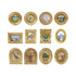 Resin Mini Framed Art Magnet, Gold Finish, 12 Styles