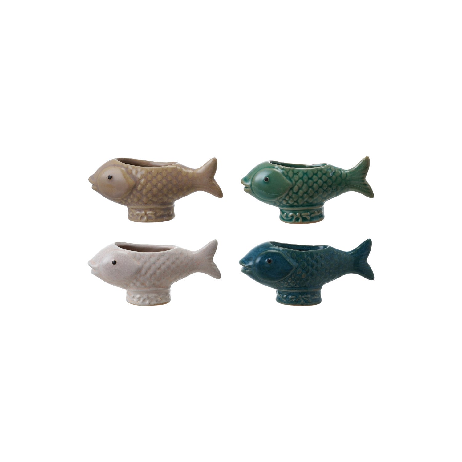 Fish Shaped Container/Toothpick Holder, 4 Colors (Each Will Vary)