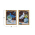 Wood Faux Bamboo Canvas Wall Décor w/ Bird & Urn & Gold Foil