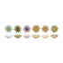 Stoneware Flower Shaped Dish, Reactive Glaze, 6 Colors