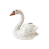 Stoneware Swan Shaped Toothpick Holder, White, Orange and Black