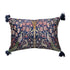 Cotton Velvet Printed Lumbar Pillow w/ Woodland Pattern & Tassels