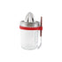 10 oz. Glass and Stainless Steel Jar with Juicer, Spoon and Silicone Ring Spoon Holder, Set of 2