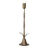 Hand-Forged Metal Stem Shaped Taper Holder, Antique Brass Finish