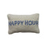 Cotton Tufted Lumbar Pillow Happy Hour, Natural and Blue