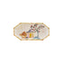Hand-Painted Stoneware Octagon Shaped Plate with House, Tree & Bamboo Style Edge