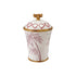Hand-Painted Stoneware Canister with Palm Trees & Bamboo Style Edges