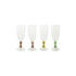 8 oz. Hand-Blown Glass Champagne Flute with Shaped and Striped Stem, 4 Colors