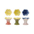 Stoneware Flower Shaped Footed Tealight Holder, 3 Styles