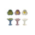 Stoneware Flower Shaped Footed Tealight Holder, 3 Styles