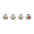 Hand-Painted Stoneware Vase with Flower, 4 Styles