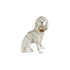 Stoneware Vintage Reproduction Staffordshire Poodle with Basket & Gold Electroplating