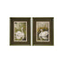 Wood Framed Glass Wall Decor with Swan & Mat, 2 Styles