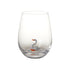 18 oz. Stemless Wine Glass with Hand-Blown Swan Inside, White