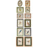 Wood Framed Glass Wall Decor with Birds and Botanicals, Set of 12