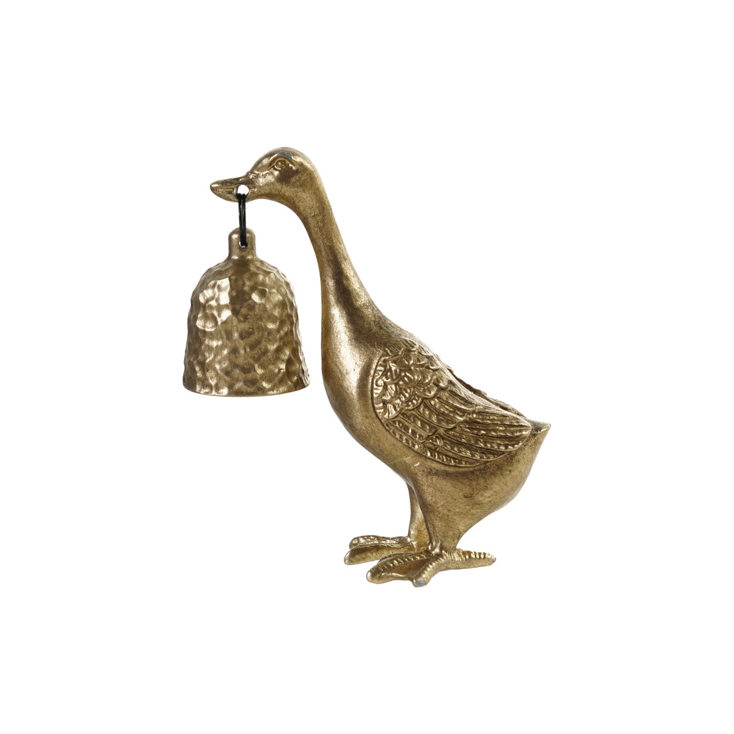 Pewter Duck Shaped Candle Snuffer, Antique Gold Finish