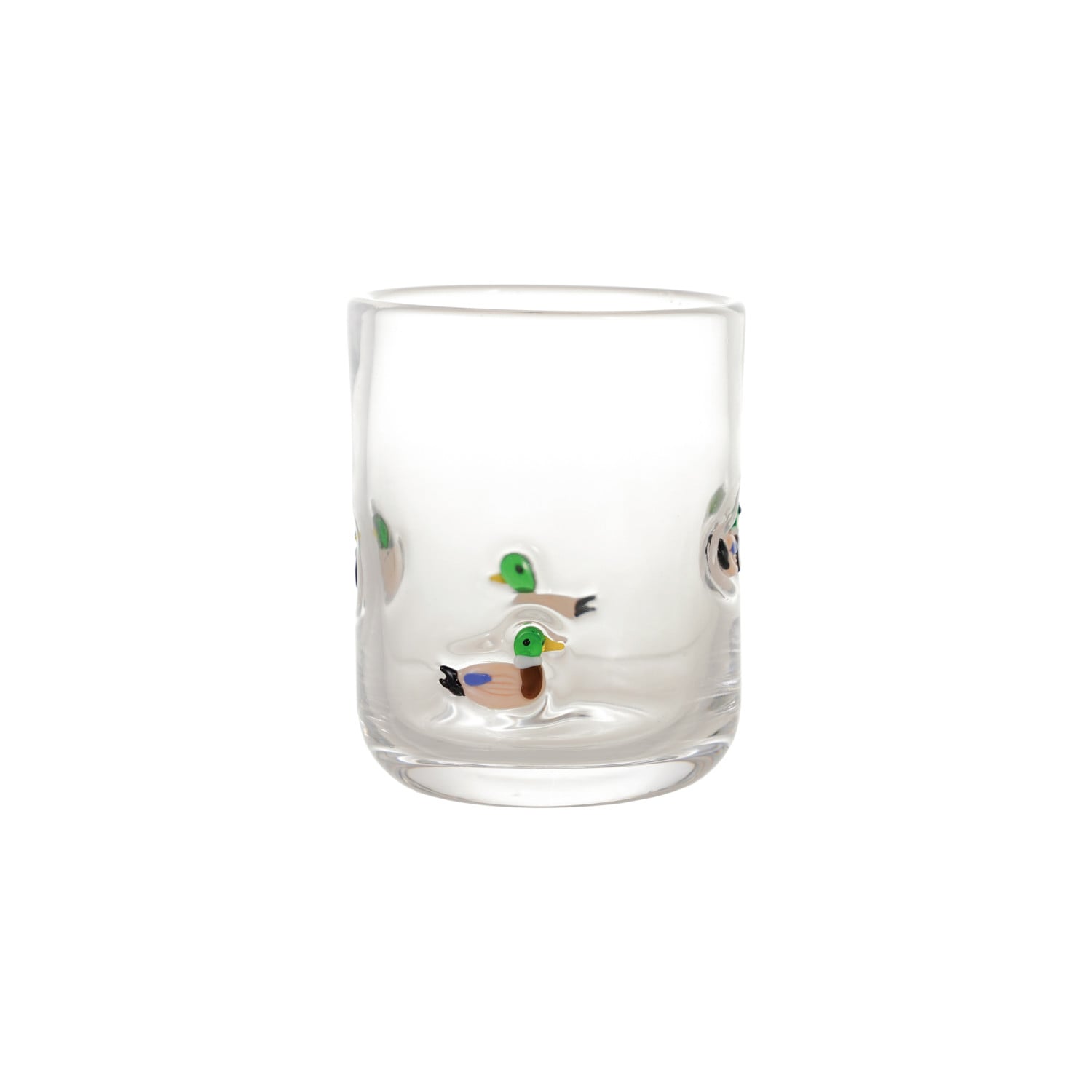 16 oz. Drinking Glass with Embedded Mallards