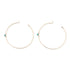 Edith-Gold Hoop With Stone Earring