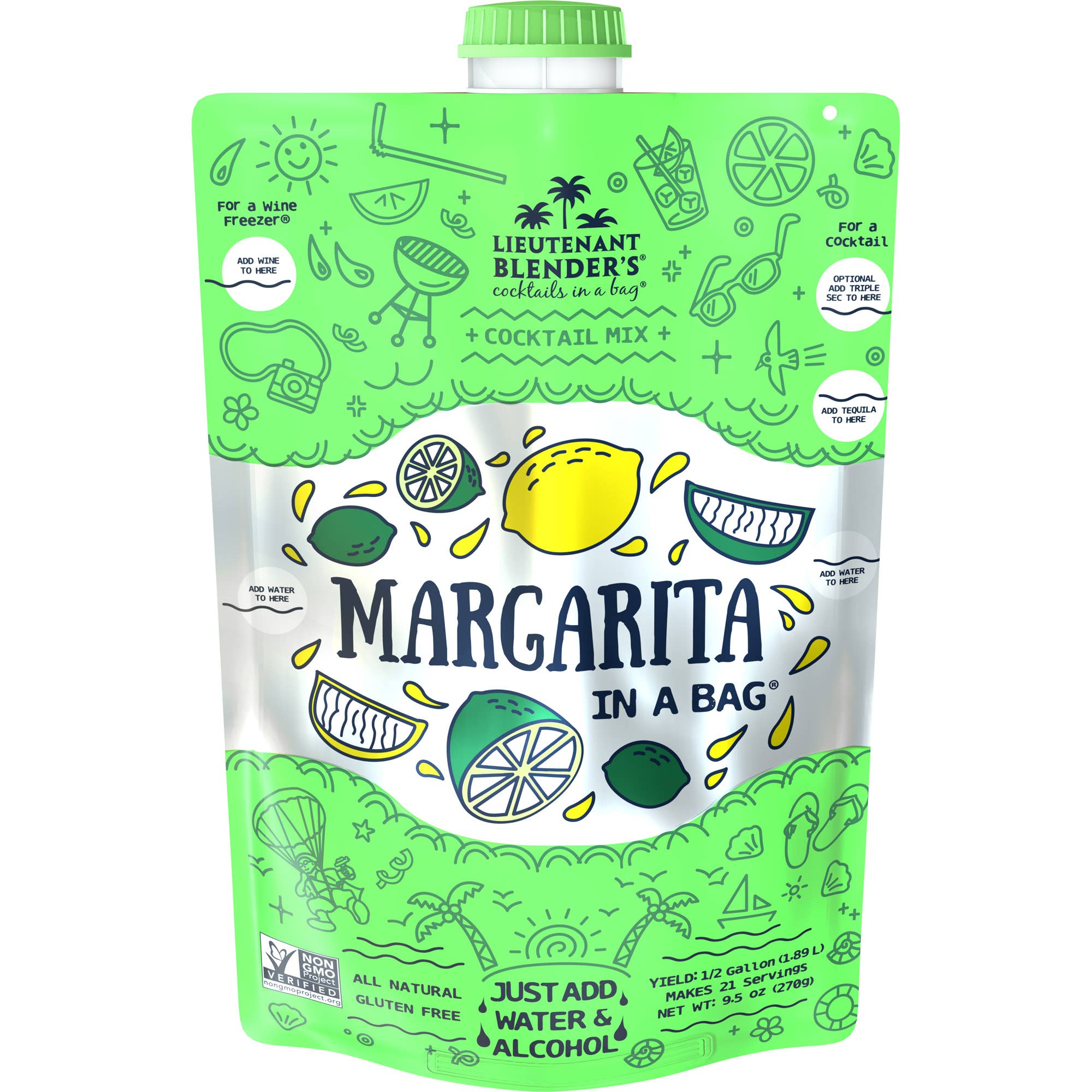 Margarita in a Bag® Cocktail / Mocktail Slushie Mixer