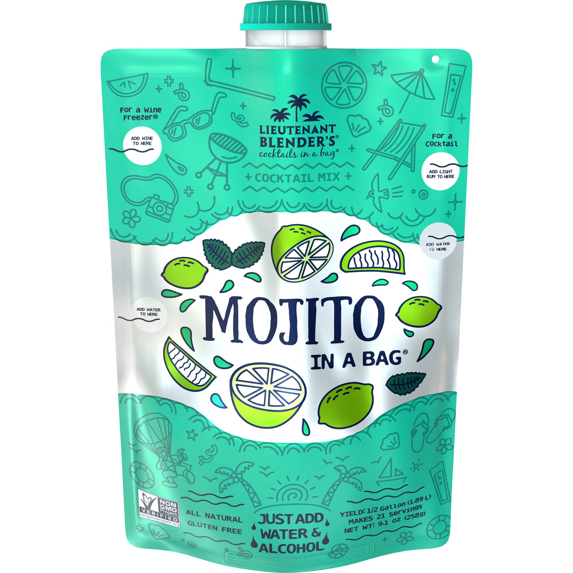 Mojito in a Bag® Cocktail / Mocktail Slushie Mixer