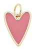 Heart Enamel Charm in Pink