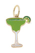 Margarita Enamel Drink Charm in Green