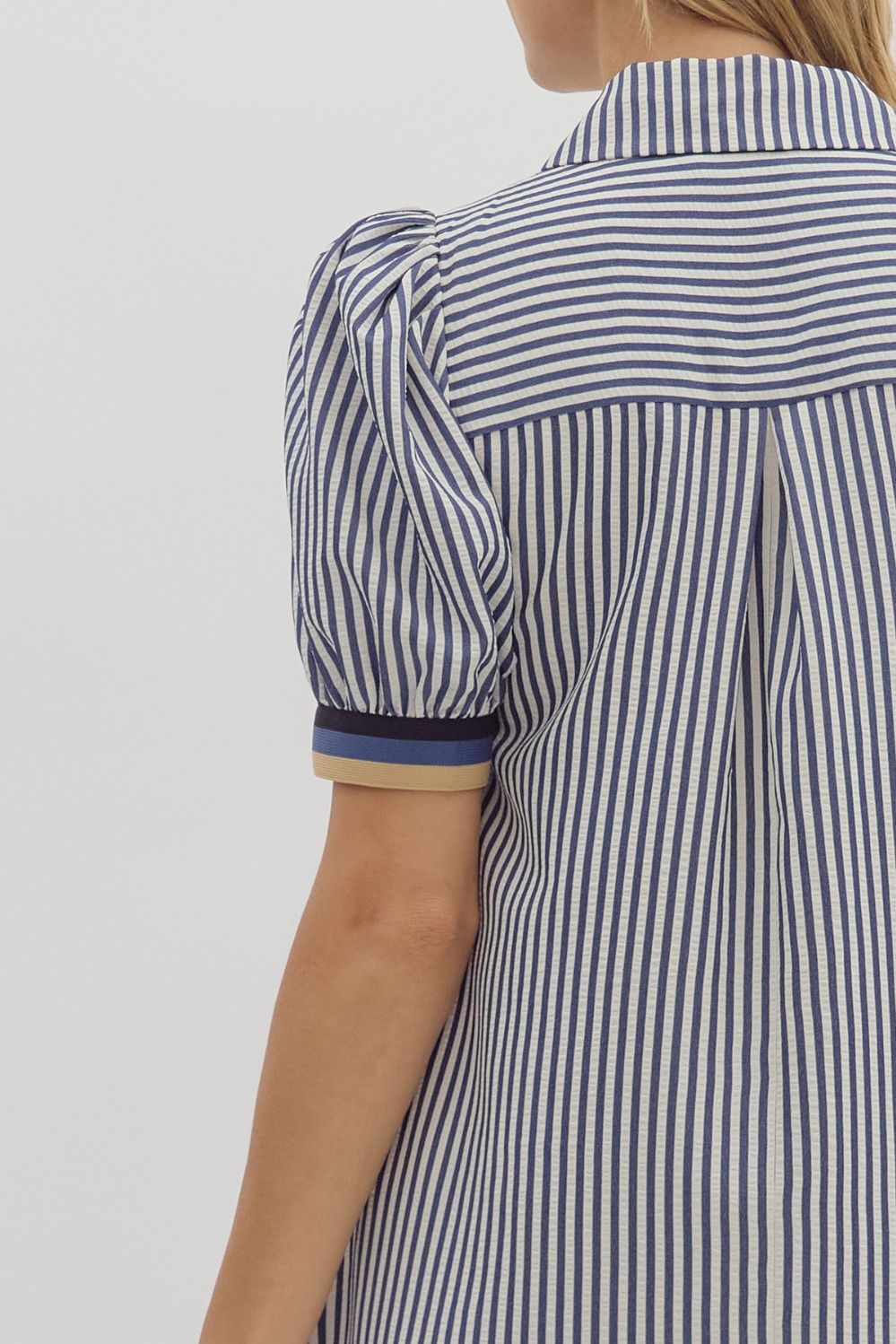 Mindy Midi Stripe Pattern Dress