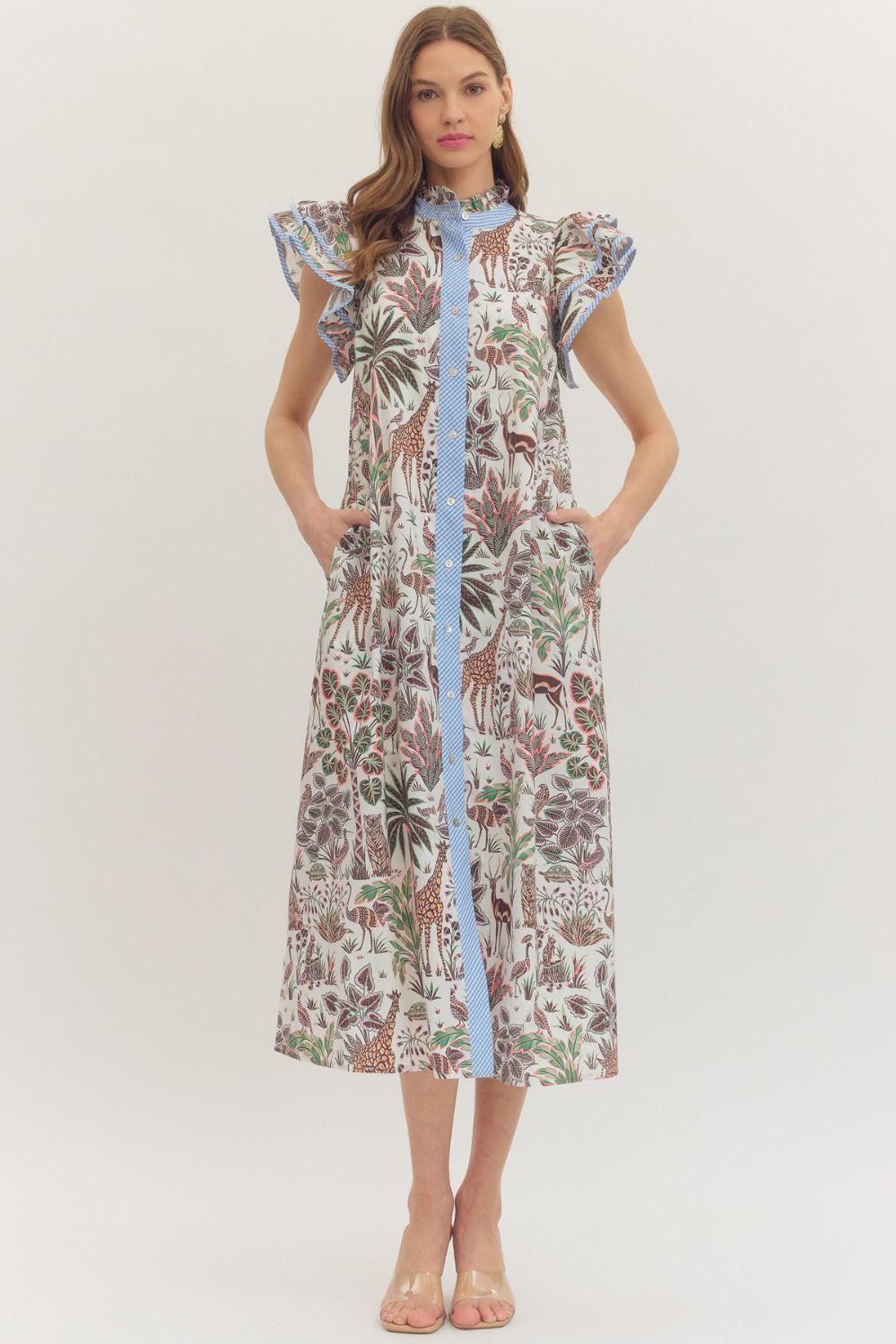 Hollis Animal Print Short Sleeve Dress