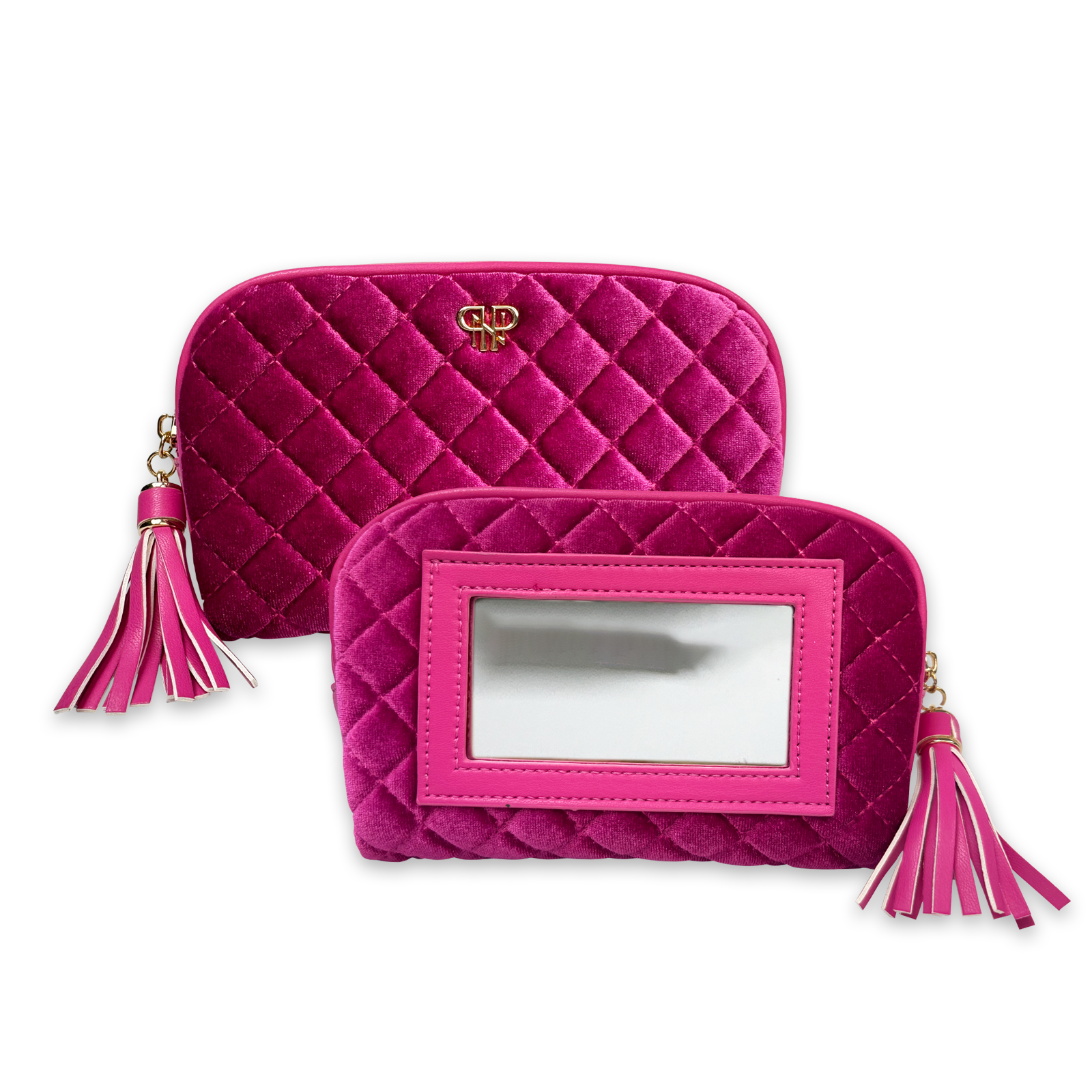 Glam Makeup Case - Fuchsia Velvet