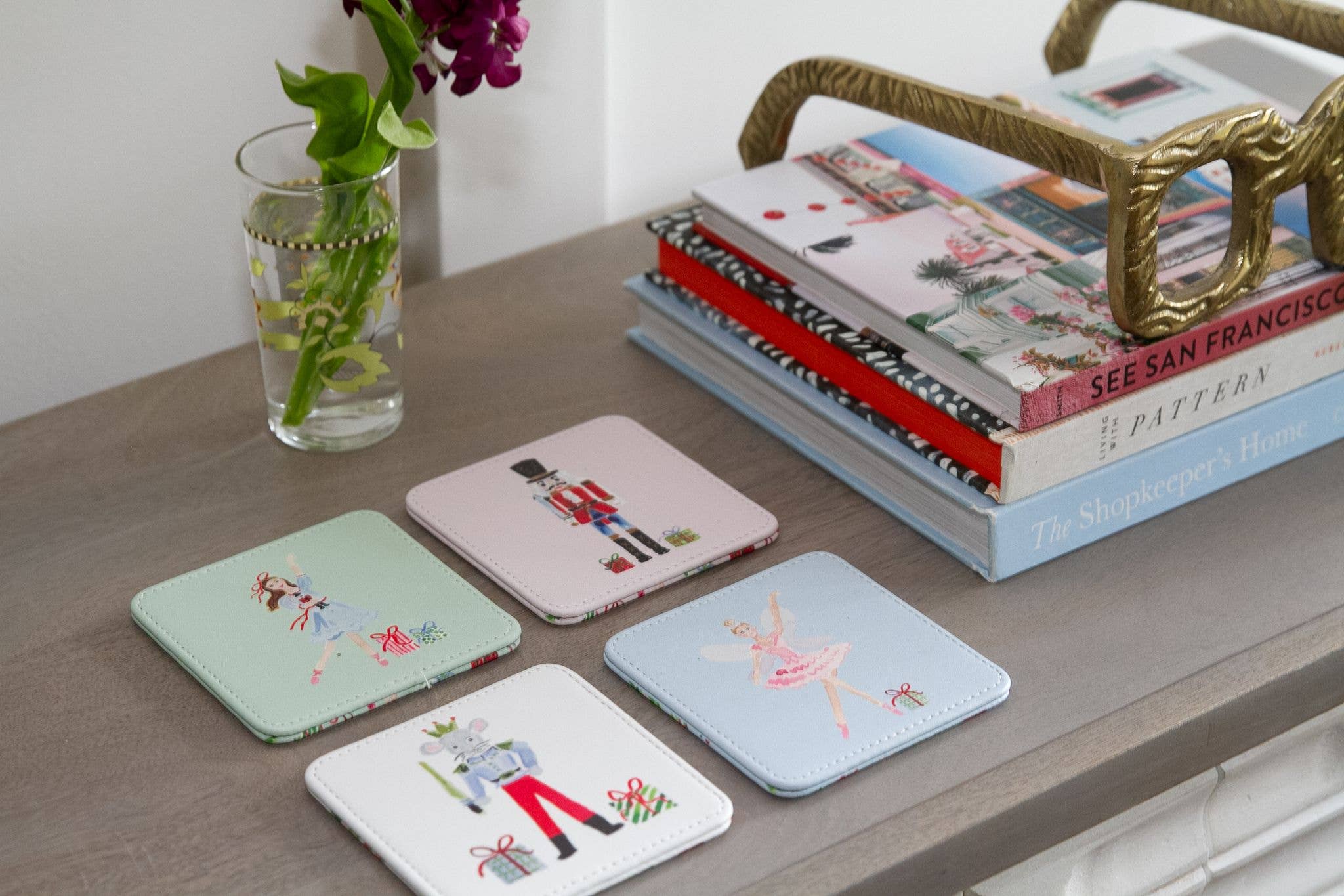 Nutcracker Ballet Coasters Set of 4