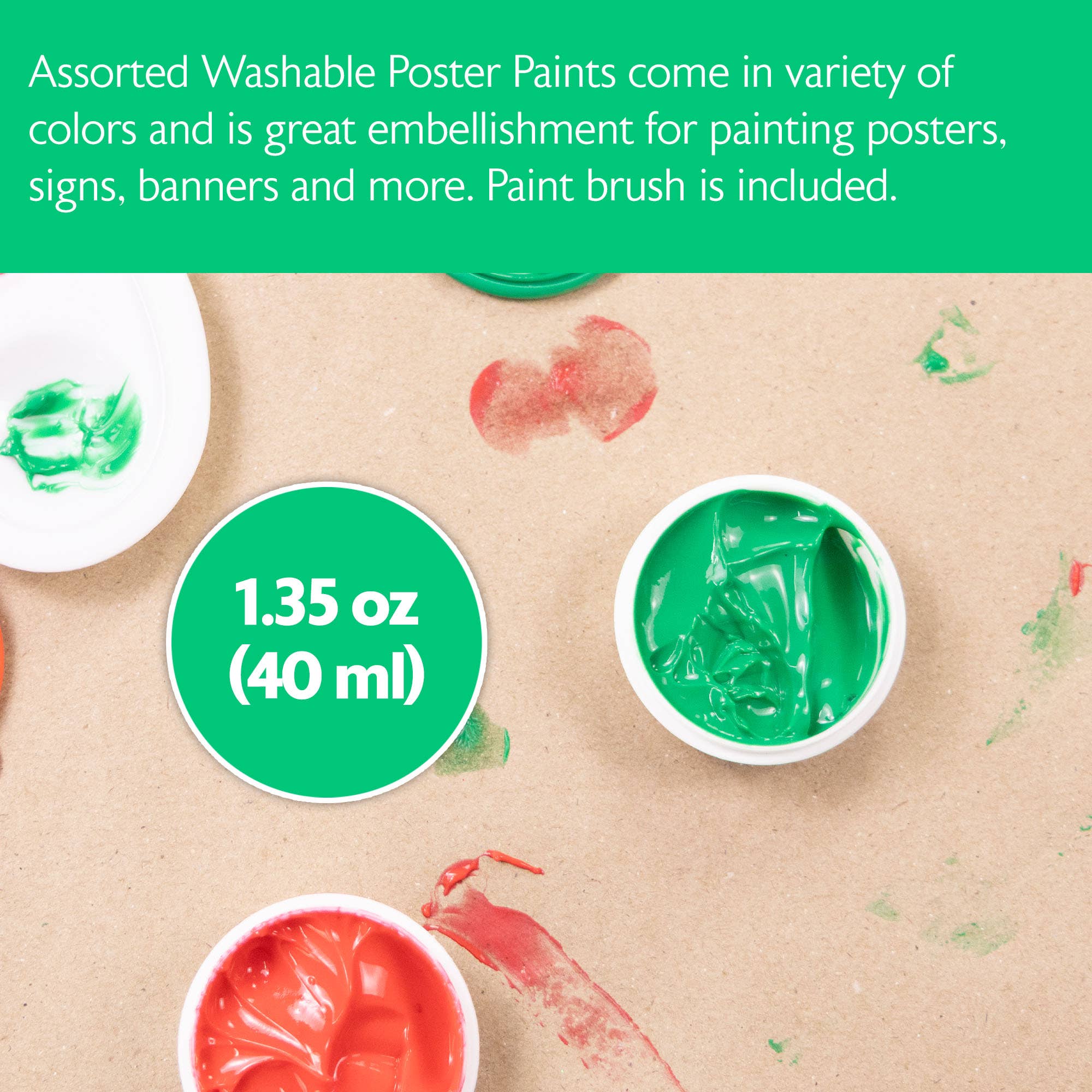4-Color Washable Finger Paint Set, Ages 3+