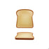 Stoneware Toast Shaped Plate, Cream