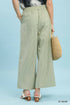 Umgee C5944 Striped Wide-Leg Pants – Navy Cotton Blend - View 5