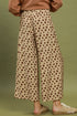 Umgee D1261 Polka Dot Wide-Leg Pants – Latte with Front Tie - View 5