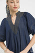 Umgee K1835 Washed Denim Mini Dress – Contrast Thread Detail - View 5