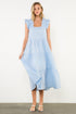 Jessie Flutter Sleeve Striped Tiered Dress