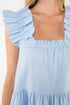Jessie Flutter Sleeve Striped Tiered Dress