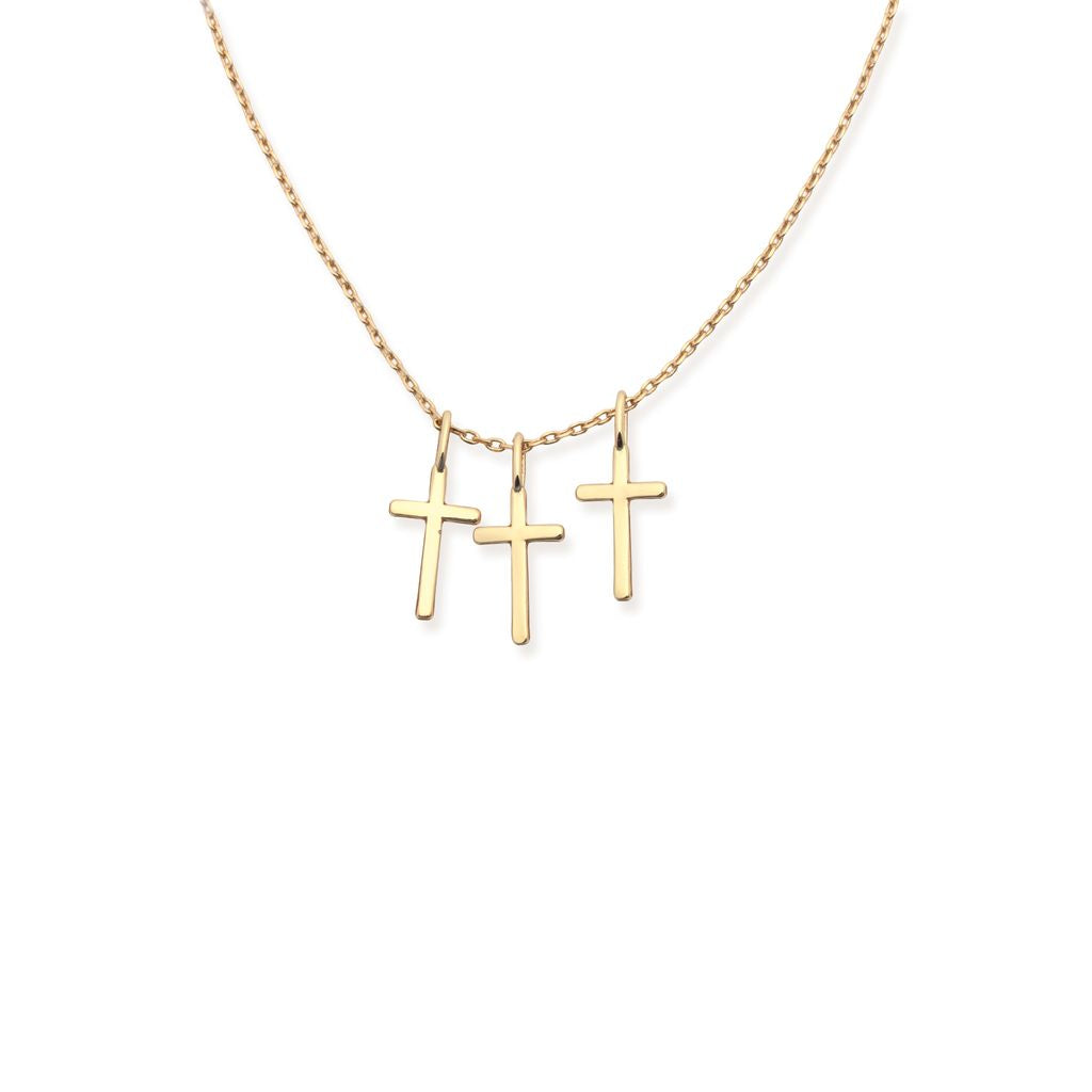 Covenant-Three Small Crosses Gold Chain