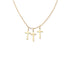 Covenant-Three Small Crosses Gold Chain