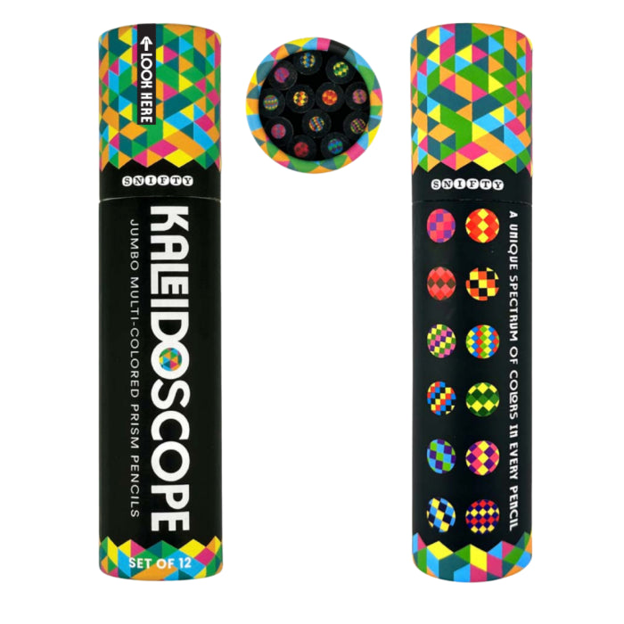SNIFTY Kaleidoscope 12 Jumbo Multi-Colored Prism Pencils
