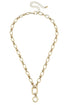 Lola Cable Link Charm Necklace Base in Shiny Gold