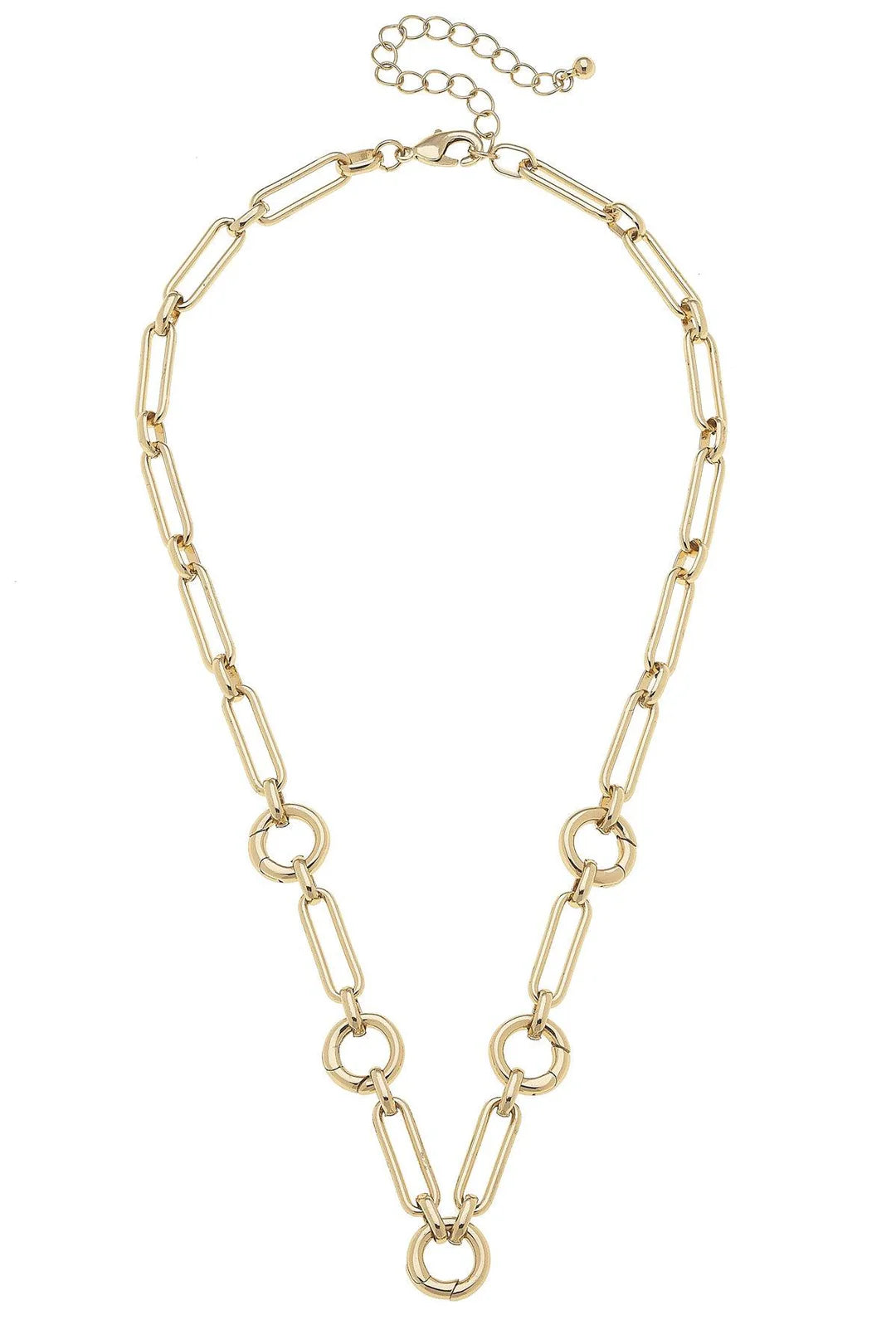 Lilah Multi-Charm Necklace Base in Shiny Gold
